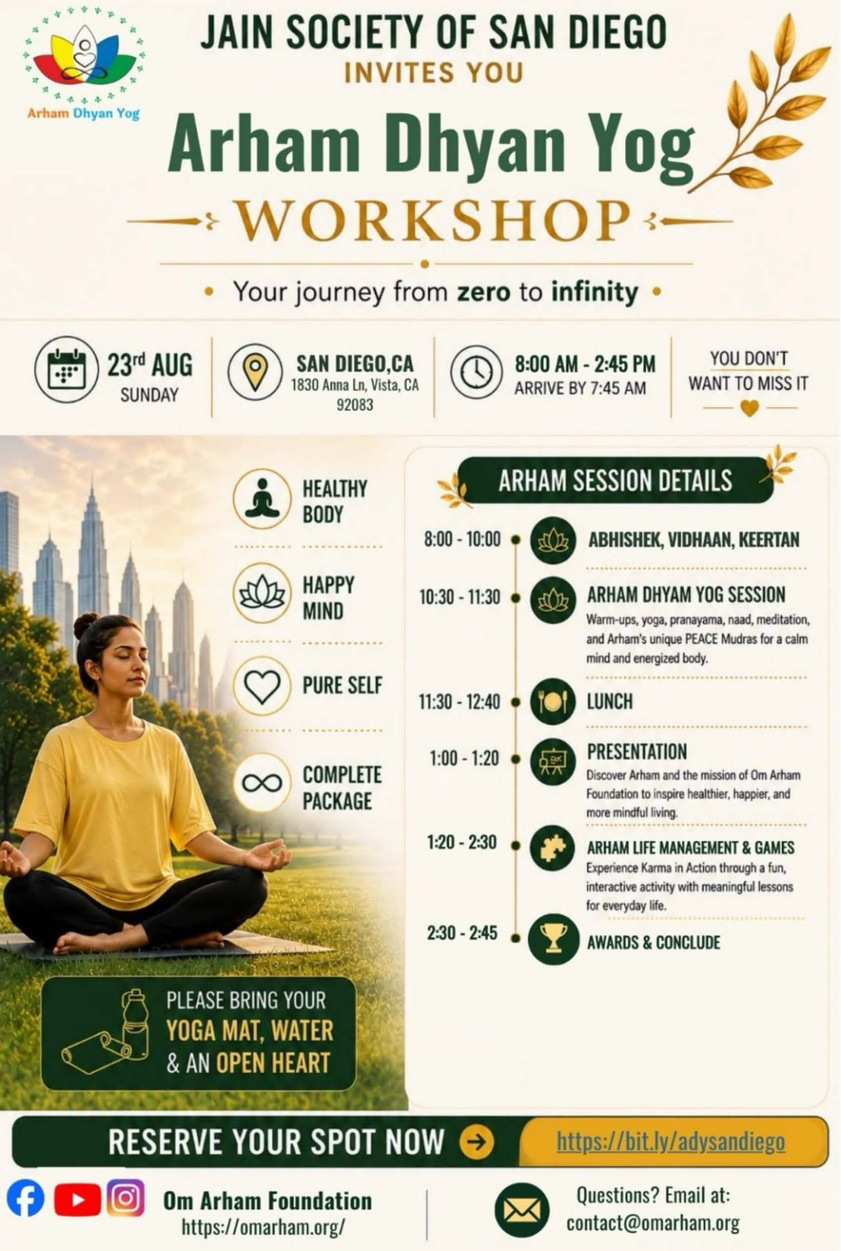 San Diego Arham Workshop